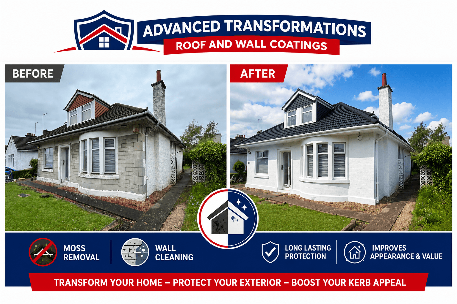 roof and wall cleaning services lanarkshire